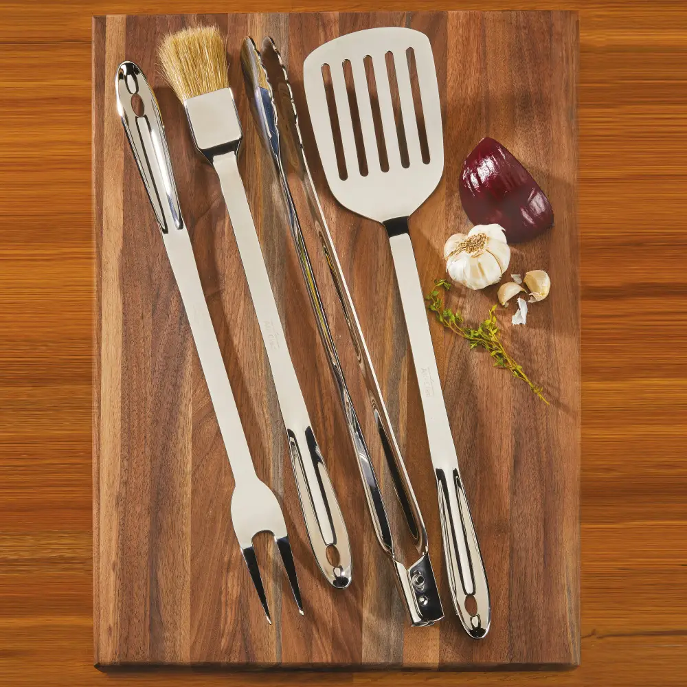 Enameled Cast Iron 12 inch Skillet with Lid & 5 piece BBQ Tool Set 12 Enameled Cast Iron 12 inch Skillet with Lid & 5 piece BBQ Tool Set